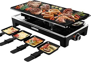 CUSIMAX Electric Raclette Grill for Indoor BBQ and Cheese