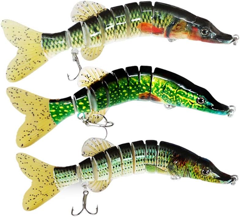 Realistic Multi-Jointed Swimbaits for Freshwater & Saltwater Fishing