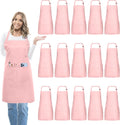 15 Pcs Adult Aprons Bulk with Pockets Adjustable Bib Apron - Durable