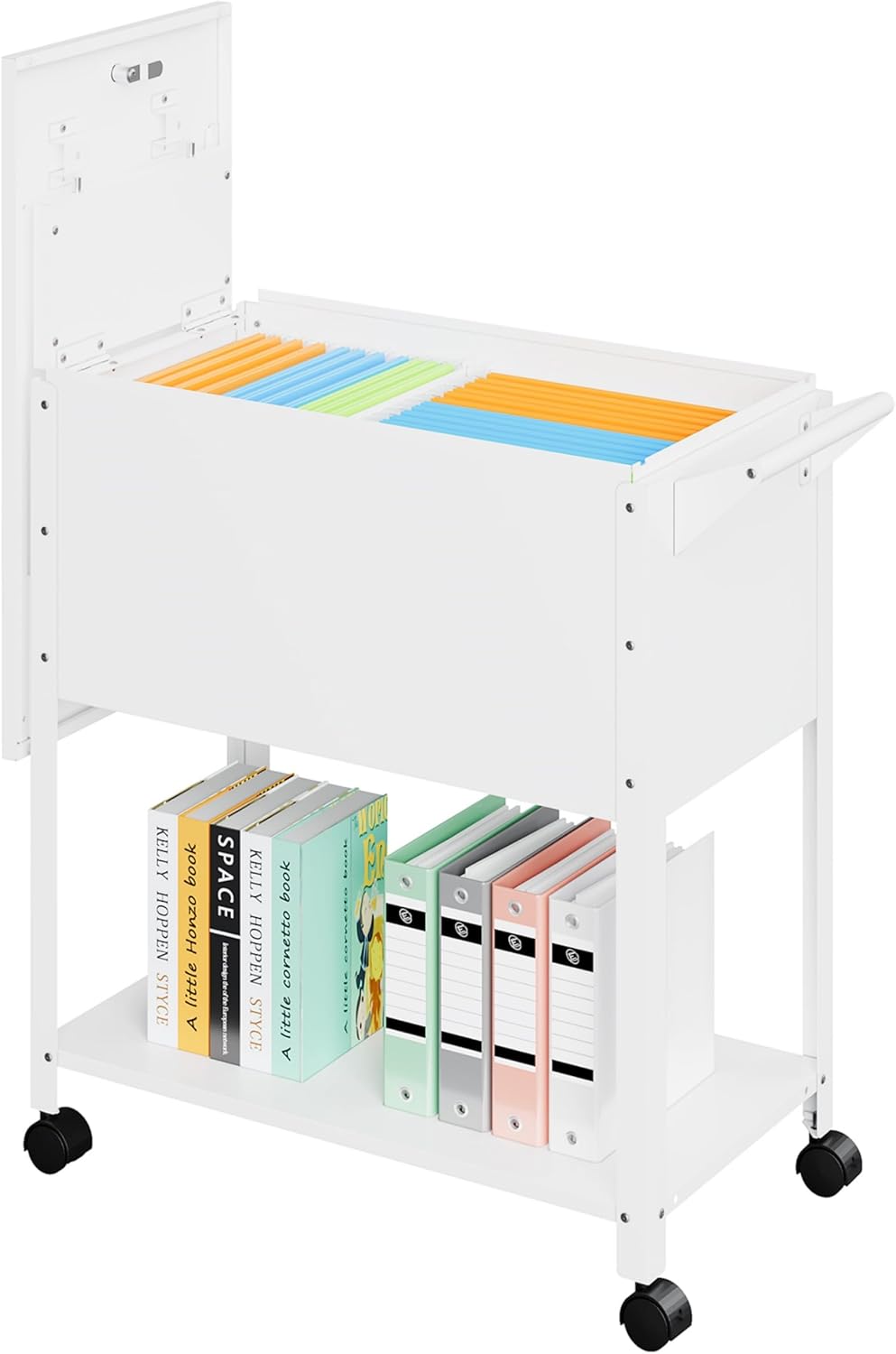 Rolling File Cart with Wheels for Home Office Organization