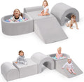 Foam Climbing Blocks for Toddlers - 5-Piece Tunnel Climber and Ball