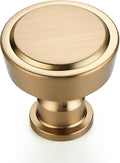 Champagne Bronze Cabinet Knobs 30 Pack - Solid Round Drawer Pulls