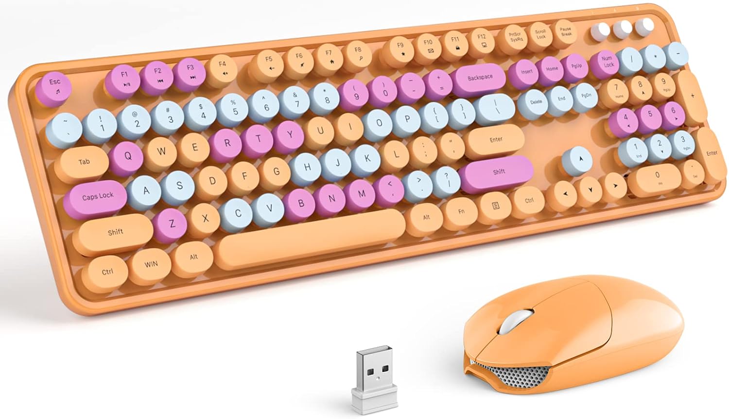 MOFII Wireless Keyboard and Mouse Combo for Retro Style Lovers