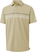 Mens Chest Print Golf Polo Short Sleeve - Moisture Wicking Fit