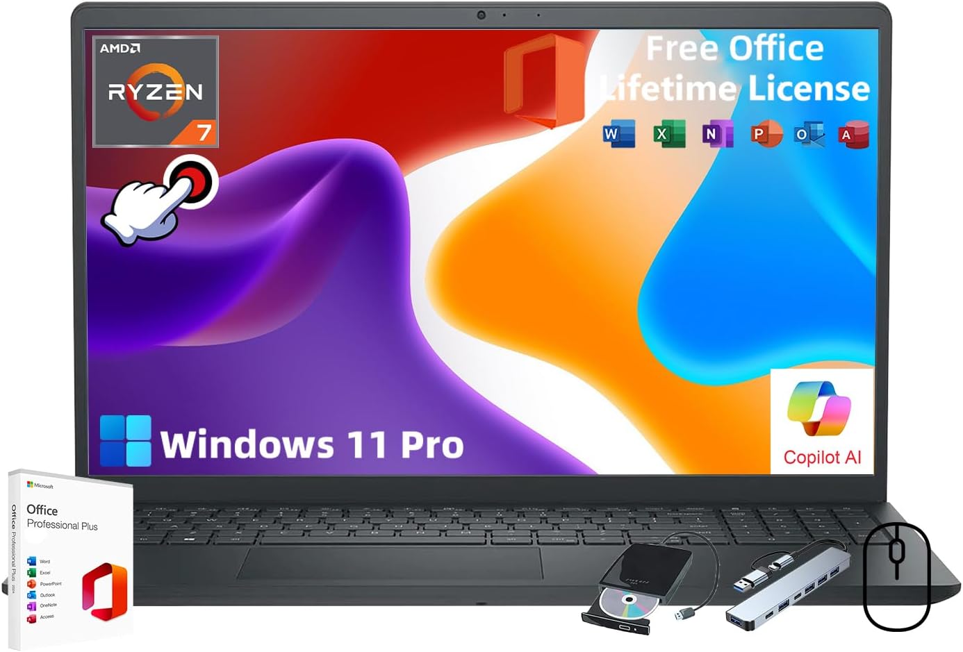 Dell Inspiron 3535 Business Laptop with Touchscreen & Office