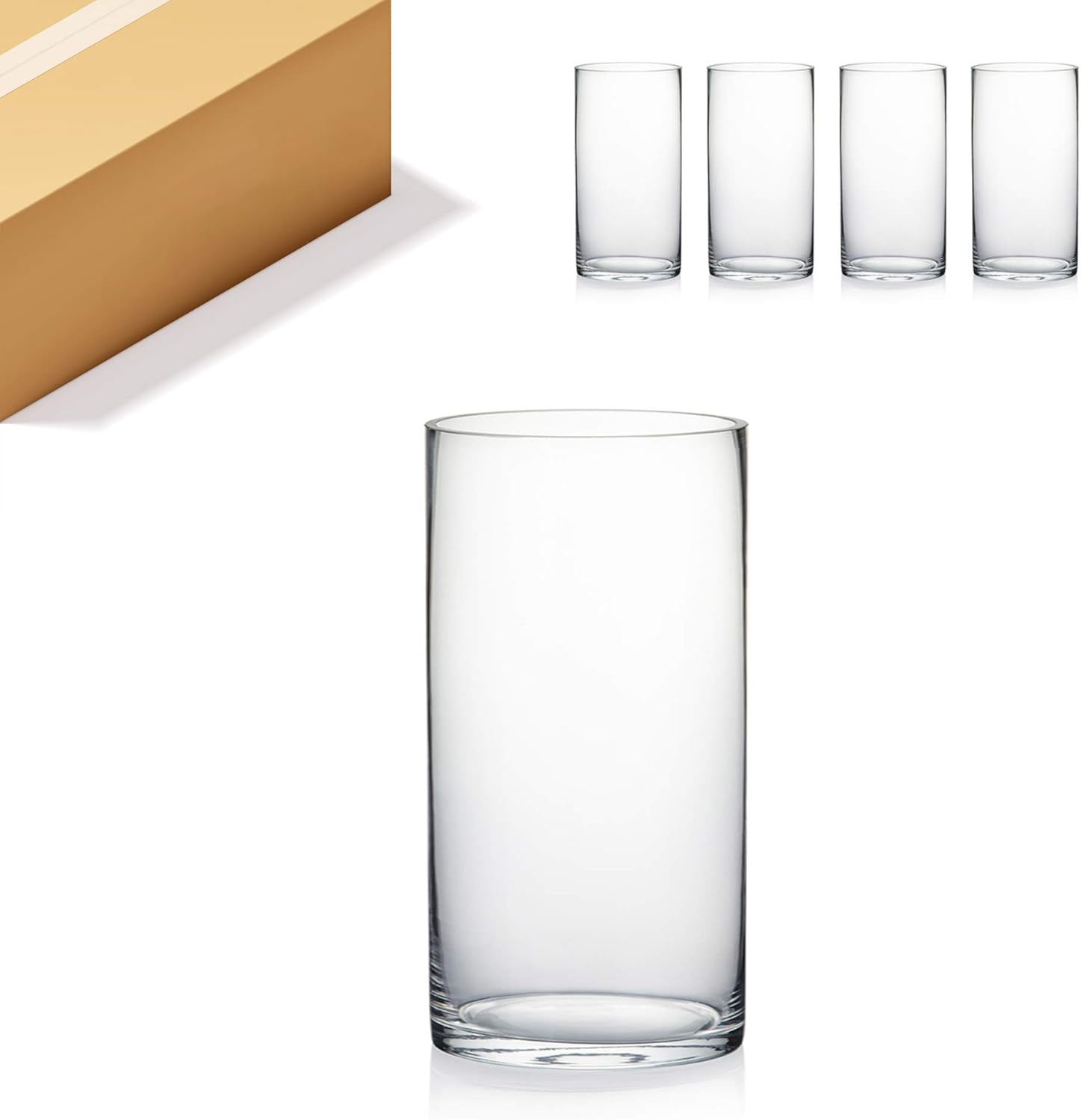 WGV Cylinder Vase Bulk for Wedding Centerpieces and Decor