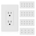 Matte White Tamper Resistant Wall Outlet 15 Amp - Mid Size Plate