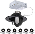 3 inch Black Recessed Lights 7W Canless Gimbal Soffit Lighting