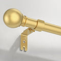 Gold Curtain Rods for Windows 66 to 120 in - Heavy Duty, Adjustable