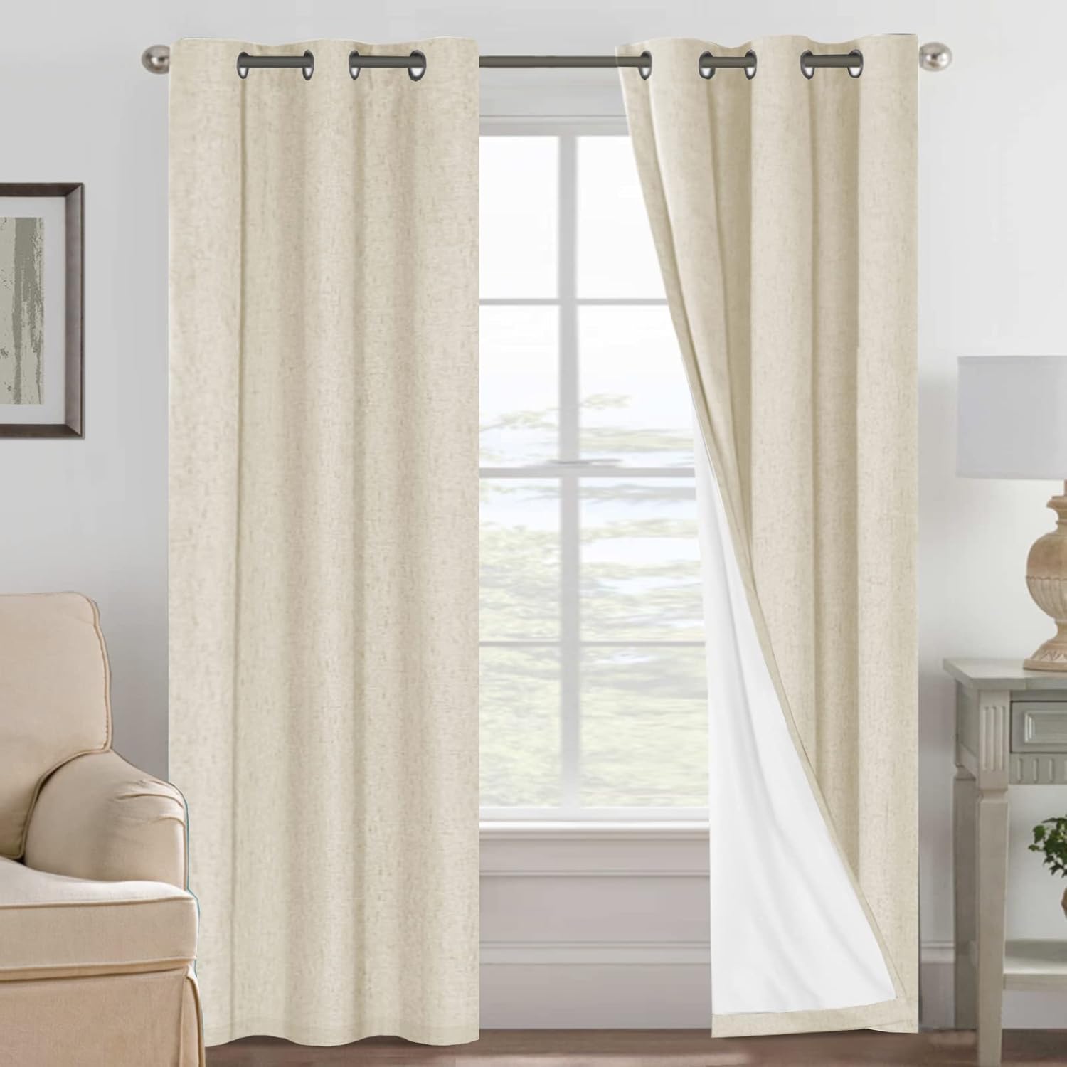 H.VERSAILTEX 100% Blackout Curtains for Bedroom and Living Room