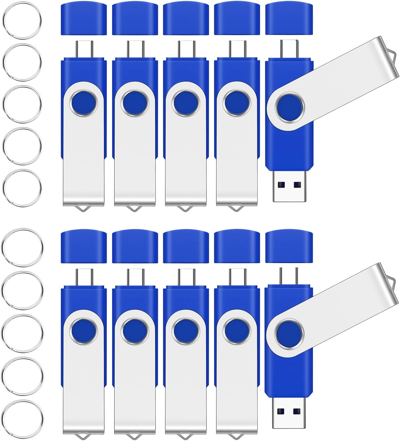32GB Dual Flash Drive Pack for USB-A and USB-C Devices