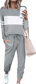 PRETTYGARDEN Women's Color Block 2 Piece Tracksuit - Comfortable