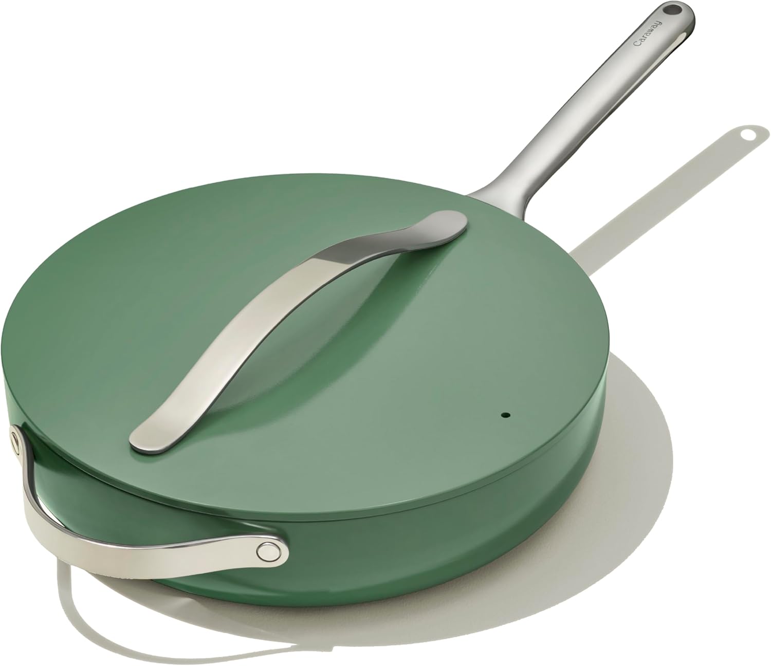 Caraway Nonstick Ceramic Saute Pan - 4.5 qt, 11.8 in, Sage