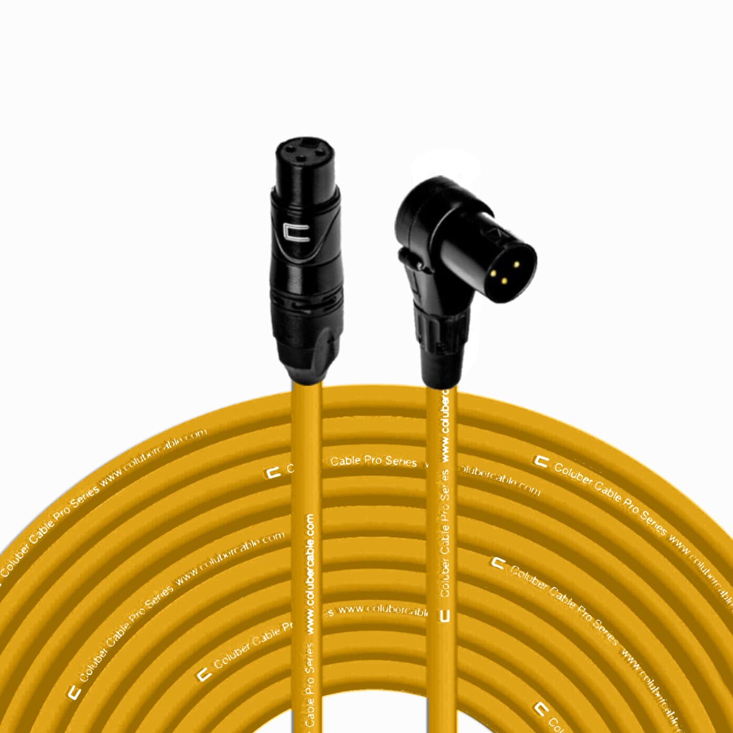 Balanced XLR Cable for Pro Audio - 100 Feet Yellow Connector
