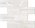 Subway Tile Peel and Stick Backsplash Glossy Light Brown - Easy DIY