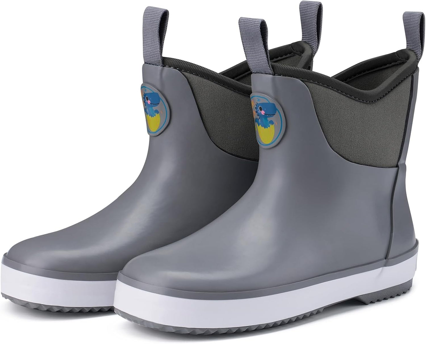 HISEA Kid's Deck Boots Waterproof Lightweight Ankle Rain Boots
