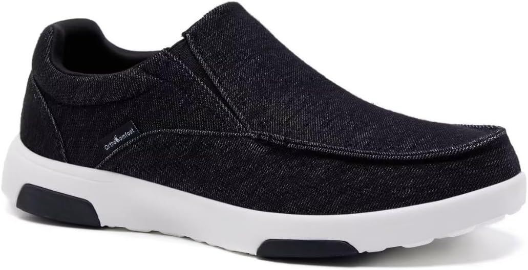 OrthoComfoot Men's Orthopedic Slip-On Shoes for Foot Pain Relief
