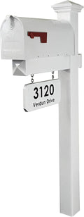 Jackson Complete Mailbox System Vinyl/PVC Post - Classic White