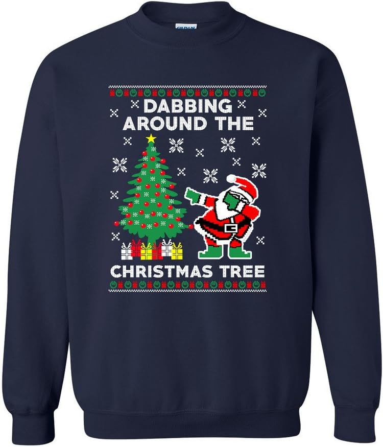Santa Dabbing Crewneck ~ Funny Christmas City Shirt