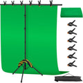 Green Screen Backdrop Kit 6.5x5ft Portable Greenscreen Background