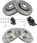 TRQ Front and Rear Brake Pad & Rotor Kit Compatible with 2008-2012 LR2