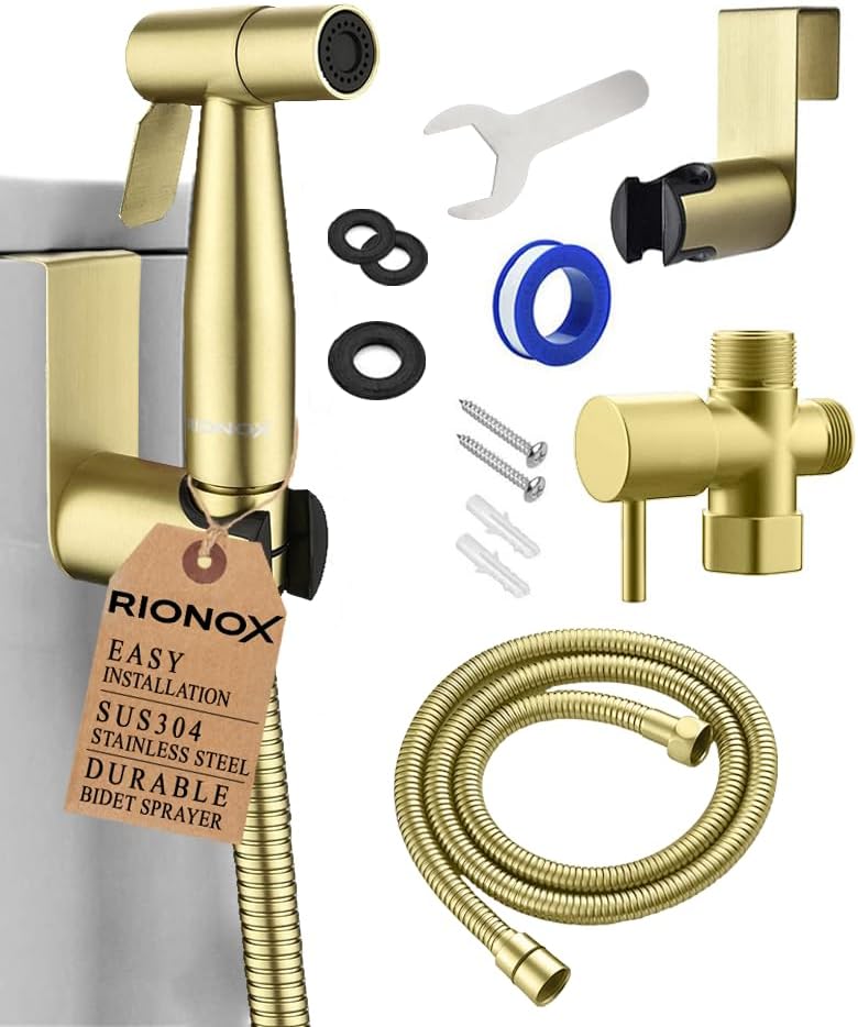 Handheld Bidet Sprayer Kit for Toilet - Adjustable Water Pressure