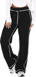 DISCIPBUSH Track Pants Women Sweatpants - Soft Wide Leg Lounge Joggers