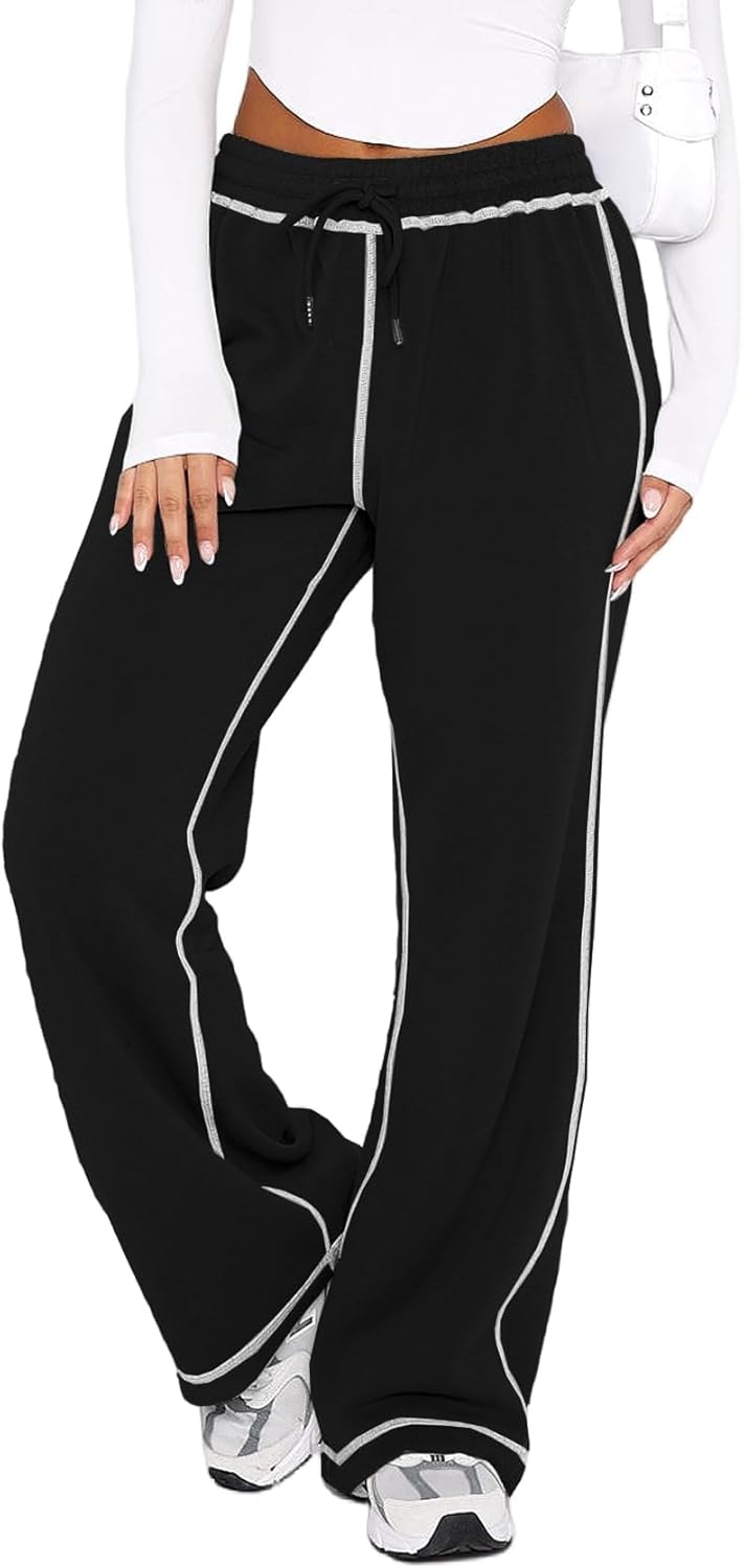 Track Pants Women Joggers Soft Wide Leg Sweatpants for Comfort