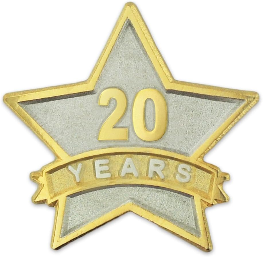 PinMart Year Service Award STAR Lapel Pin for Employee Recognition