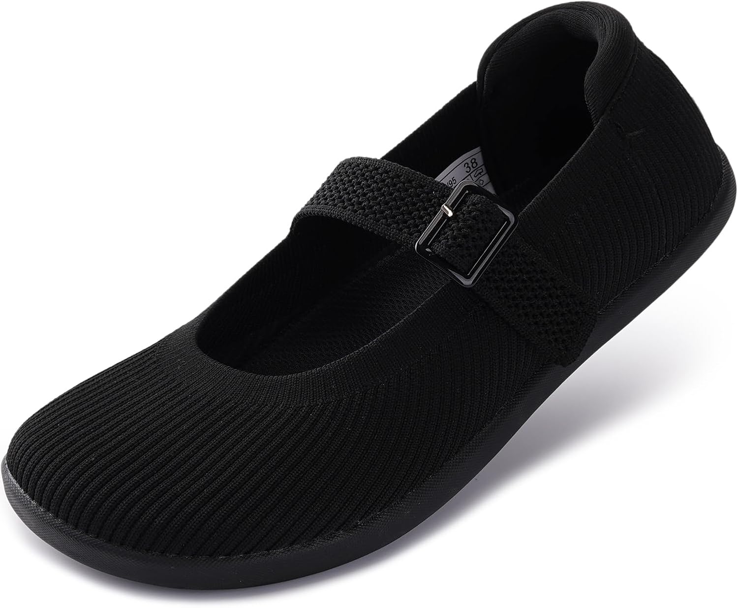 WHITIN Womens Wide Toe Box Barefoot Mary Jane Flats for Comfort