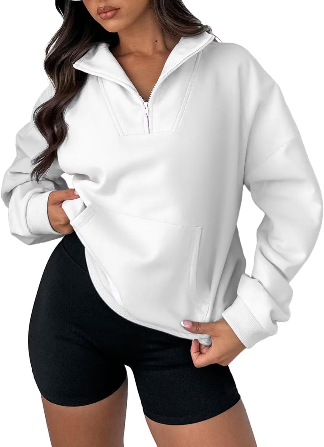 Cozy & Chic Oversized Sweatshirt with Handy Pockets by BLENCOT