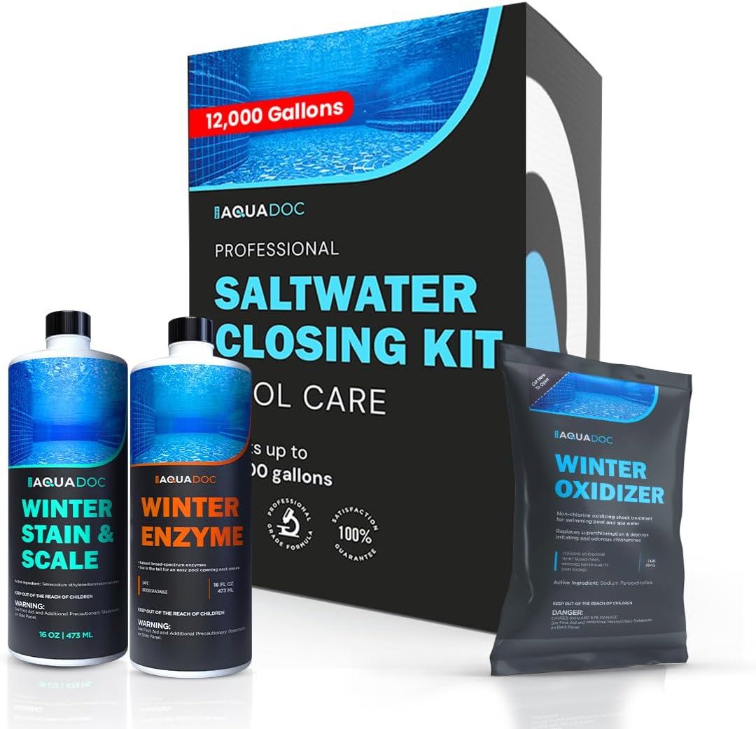 AquaDoc Pool Winterizing Kit for Saltwater Pools - Easy Prep