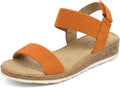 VJH confort Womens Flat Sandals Open Toe Elastic Ankle Strap Stylish
