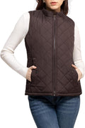 Women's Quilted Puffer Vest Water-Resistant with Pockets - Classic