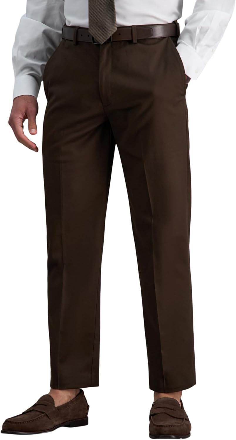 Haggar Men's Premium No Iron Khaki Classic Fit Casual Pant
