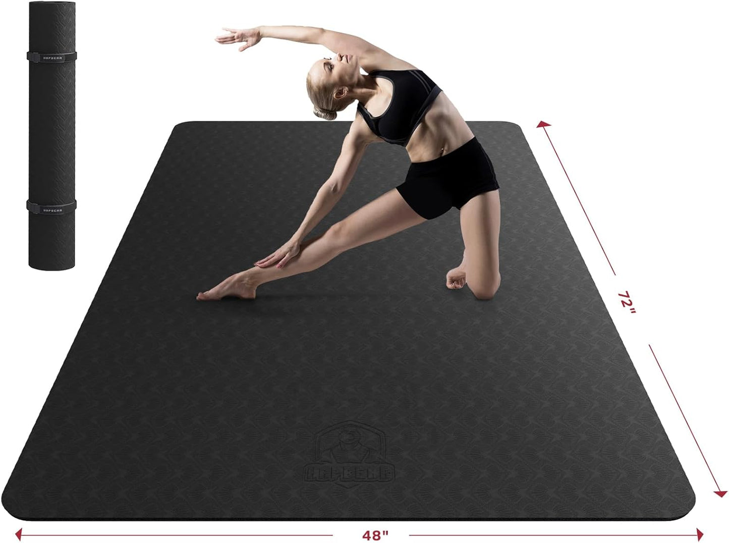 Extra Large Yoga Mat for Home Workouts - Non-Slip & Durable