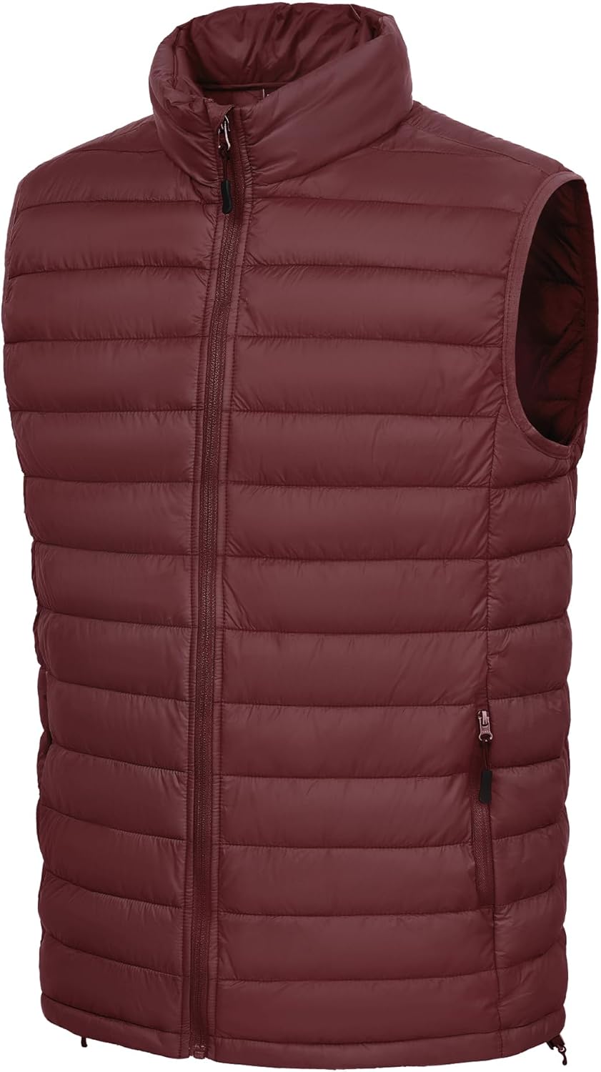 Men's Lightweight Packable Puffer Vest for Winter Activities