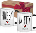 Est 2025 Hubby Wifey Coffee Mug Set - Unique Wedding Gift