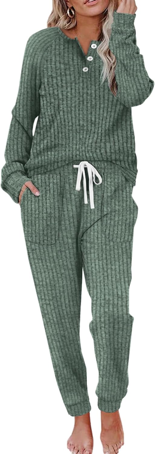 WIHOLL Two Piece Outfits for Women Lounge Sets with Pockets