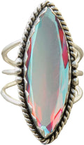 Blue Copper Turquoise Marquise Angel Aura Quartz Ring - Classy
