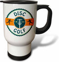 3dRose 14oz Travel Mug - Disc Golf Silhouette, Keeps Drinks Hot/Cold