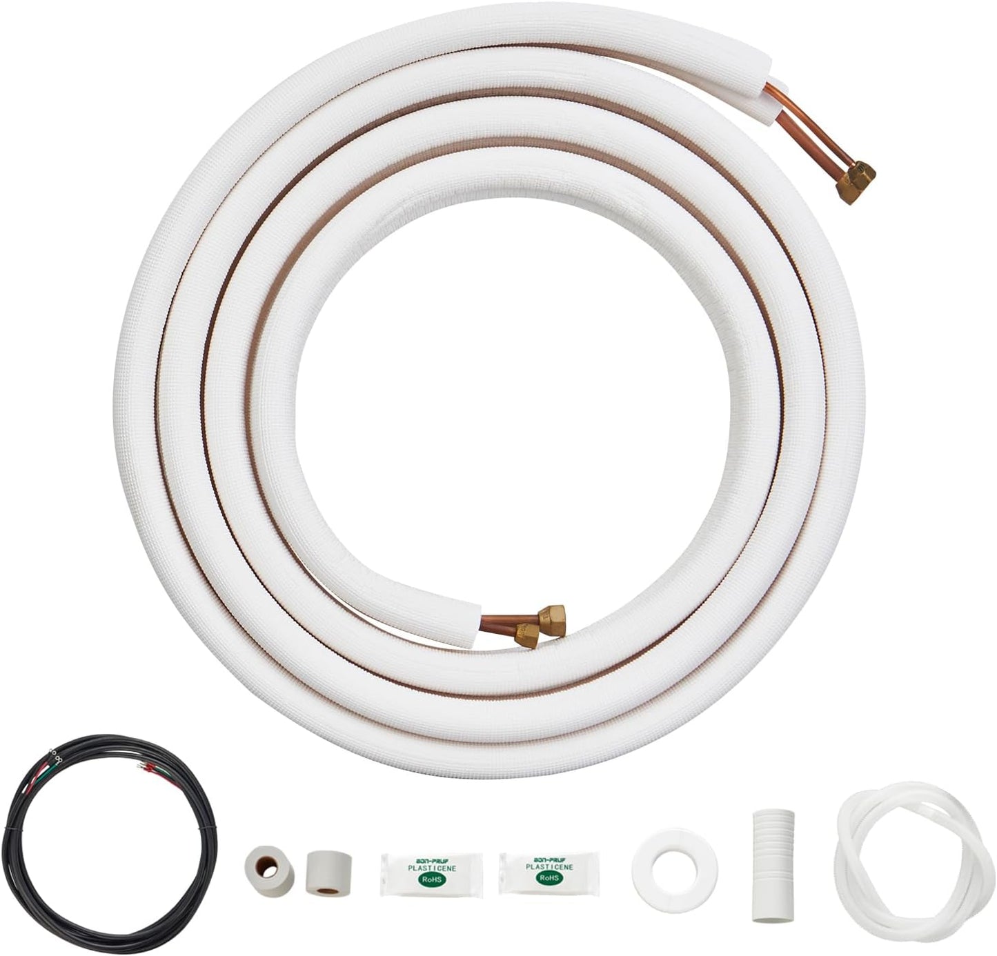 VEVOR 16FT Mini Split Line Set with Triple-Layer Insulation