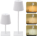 LUTEC Cordless Table Lamp 2 Pack - Rechargeable 6000mAh, Adjustable