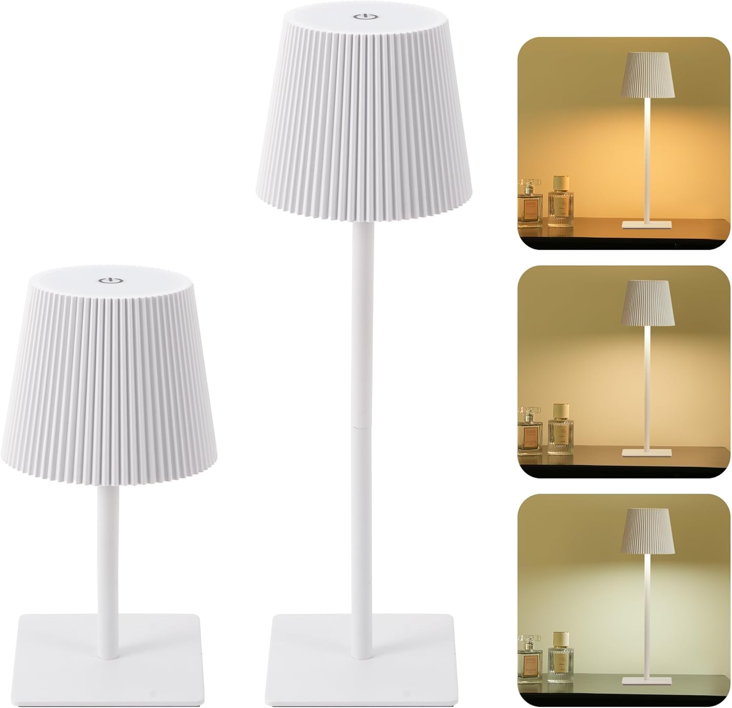 LUTEC Cordless Table Lamp with Adjustable Heights and Dimming