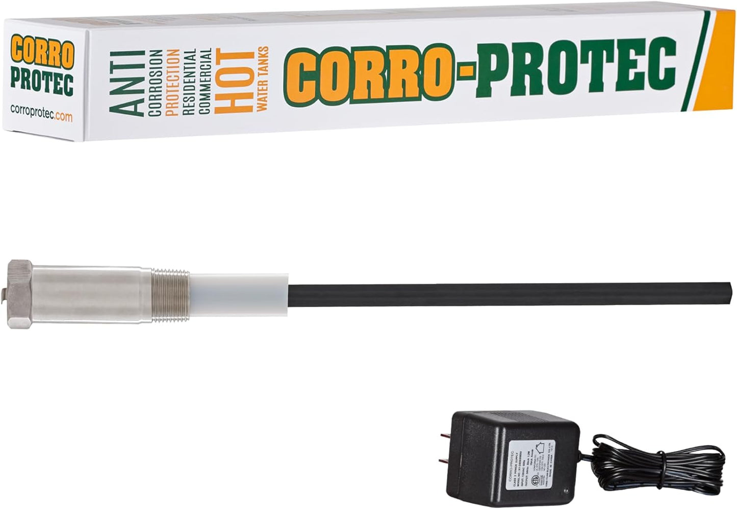 Powered Anode Rod for Water Heater - Eliminate Odors & Corrosion