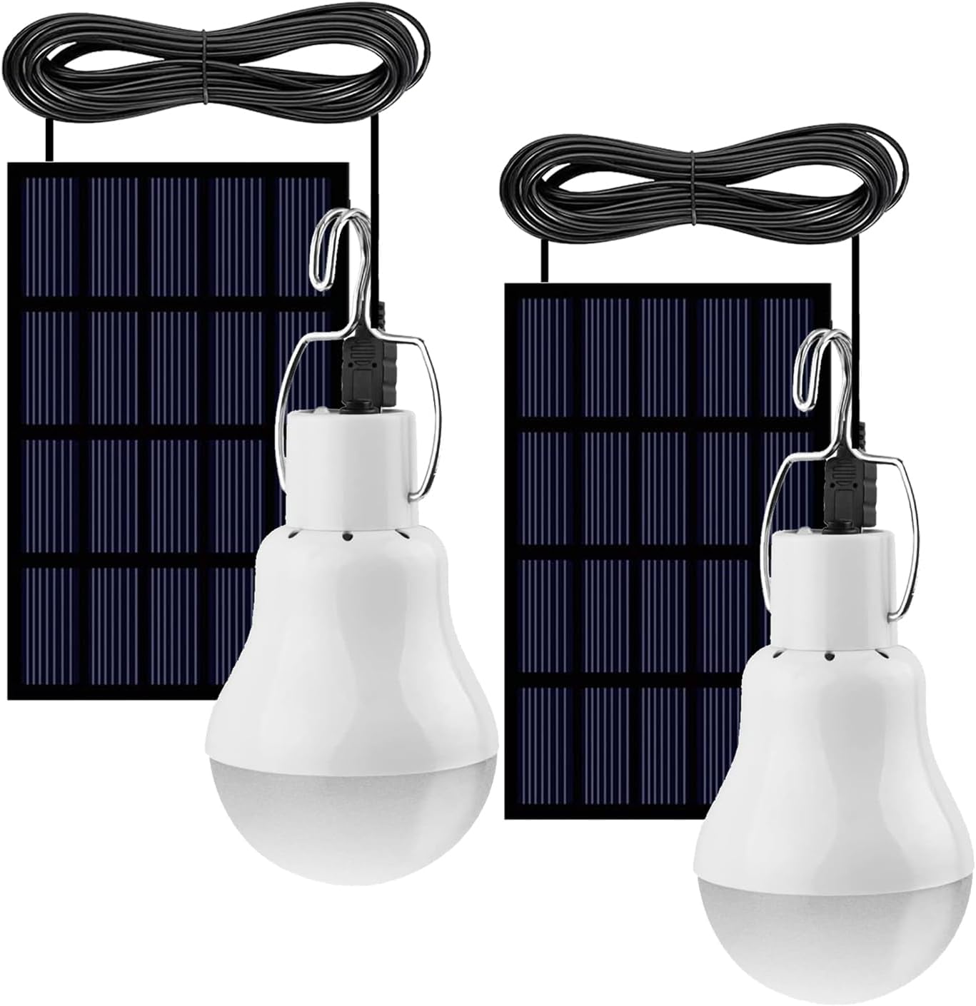 350LM Solar Light Bulb Duo - Portable & USB Rechargeable