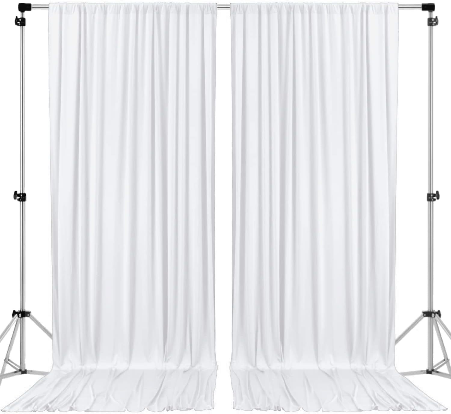 10x10 White IFR Polyester Curtains - Elegant Home Decor