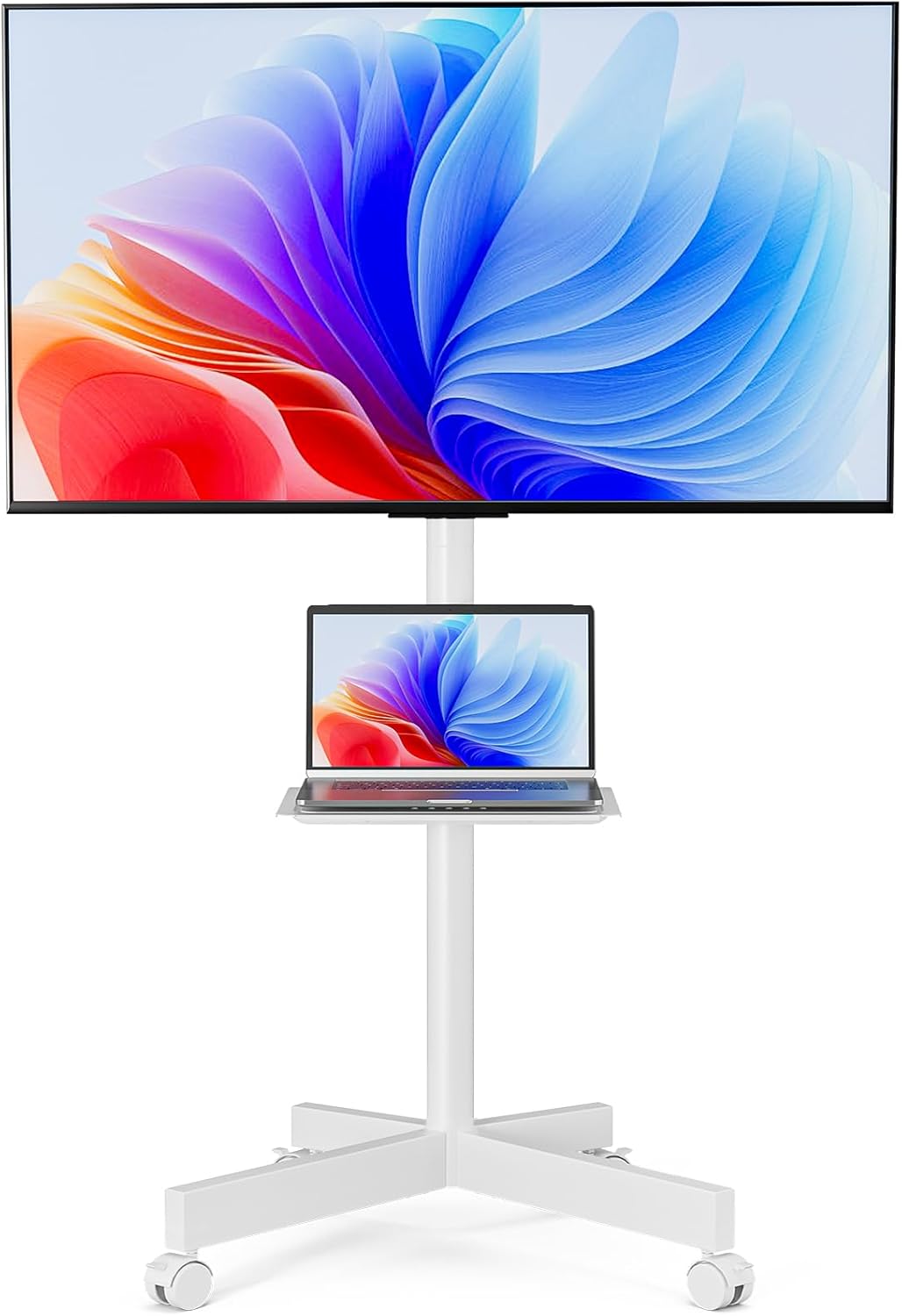 Mobile TV Stand for 23-65 Inch Screens with Adjustable Height