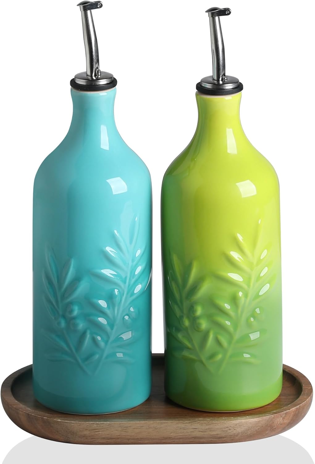 Sweejar Ceramic Olive Oil Dispenser Bottle Set for Kitchen Use