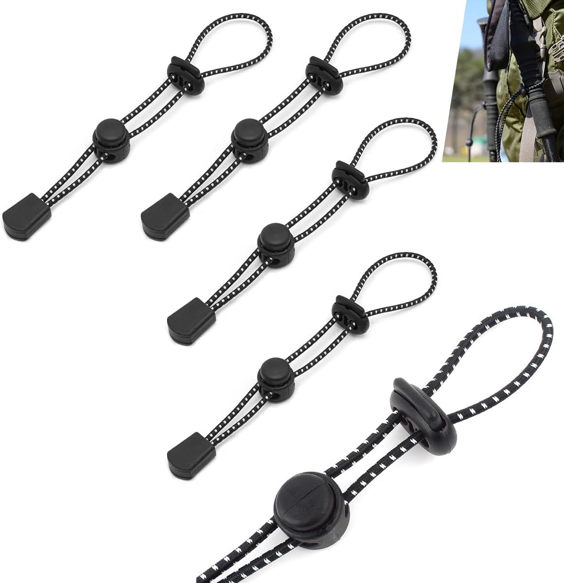DraCra Elastic Hiking Pole Holder - Secure Backpack Attachment